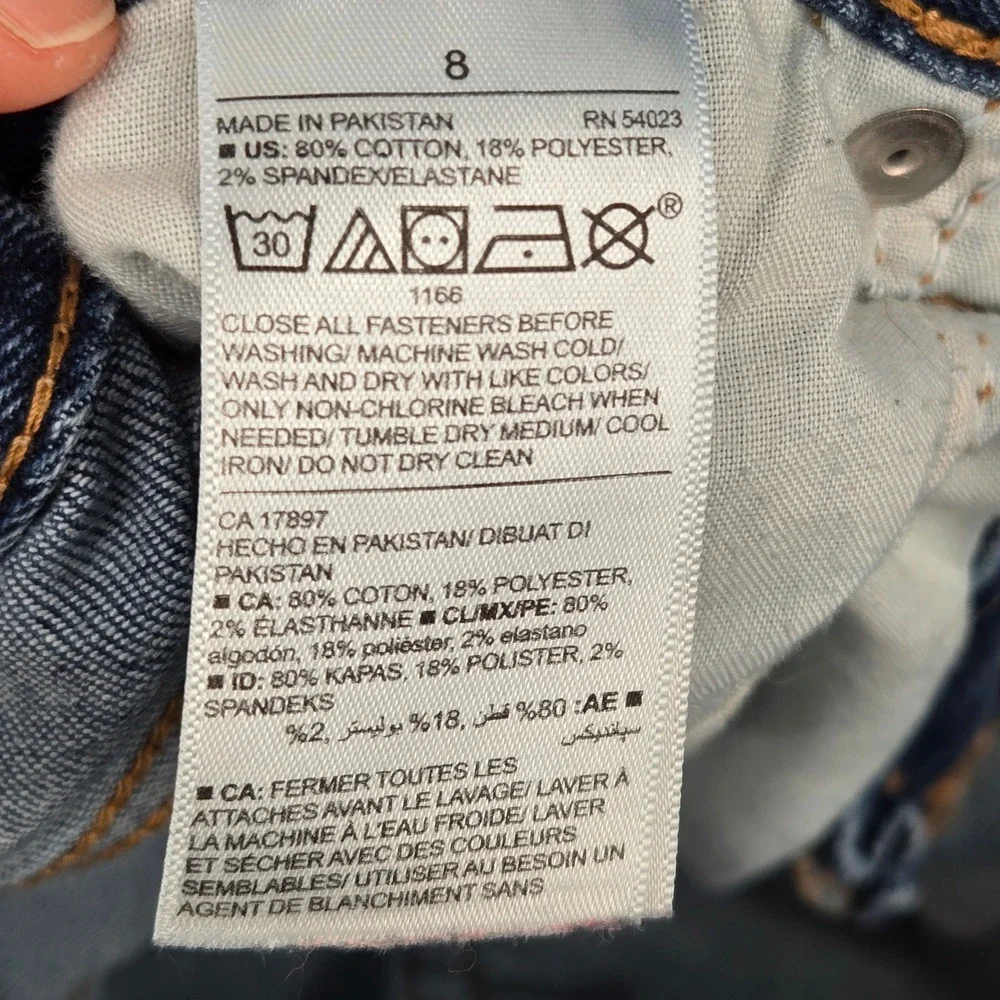 Old Navy Bootcut & Cat & Jack Straight Girls Size 8 Jeans Bundle Blue Denim